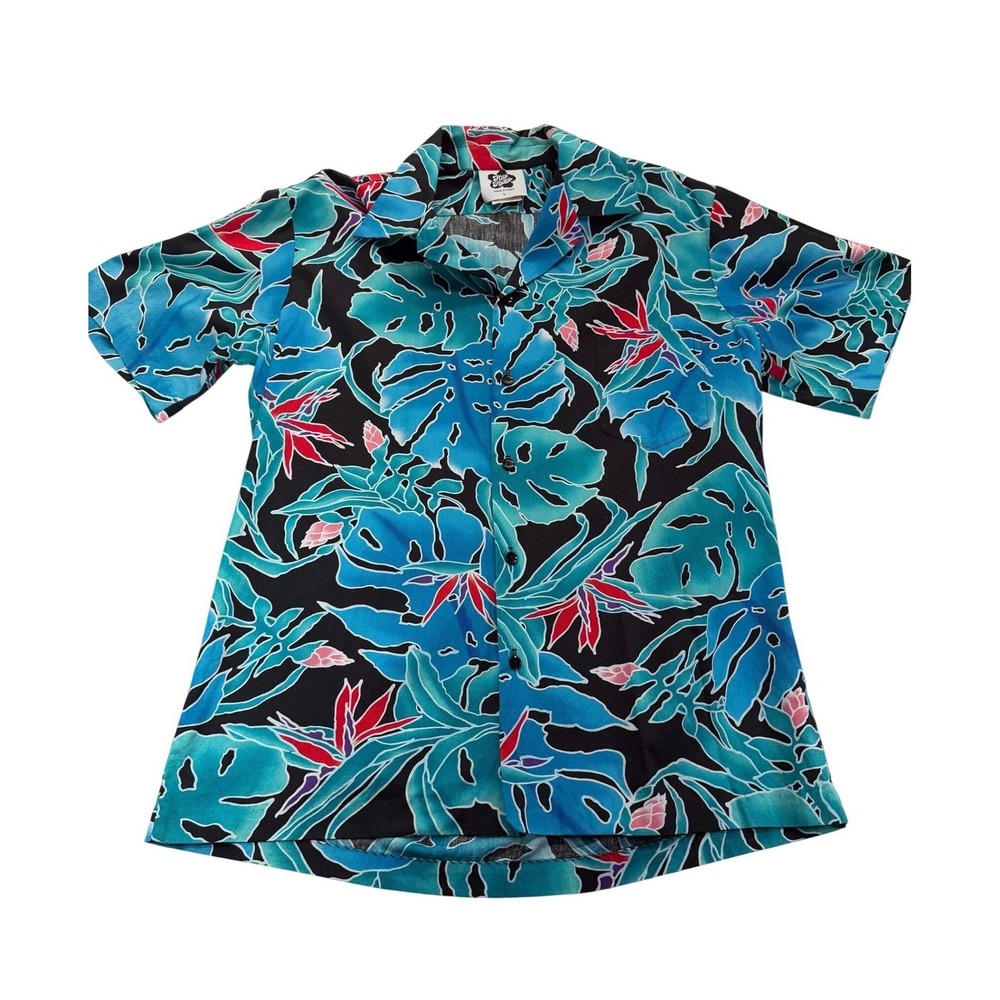 Vintage Hilo Hattie Hawaiian Shirt Mens L Single Stitch Aloha Floral